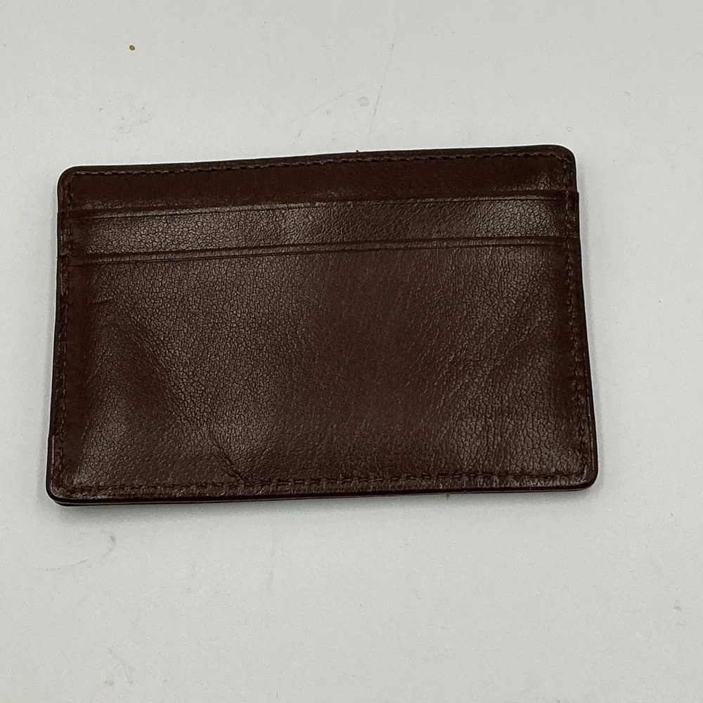 Coach Leather Executive Slim Card Case Wallet Mahogany FS4664 Vintage
